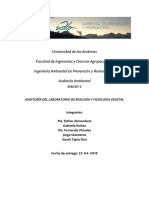 Informe Auditoria Ambiental Laboratorio Biología y Fisiología