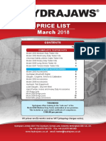 Hydrajaws Price List MAR 2018