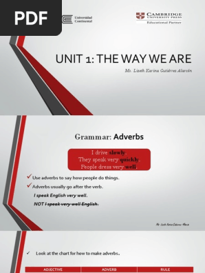 Unit 1 T3 Pdf Adverb Adjective