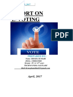 Report On E-Voting: April, 2017
