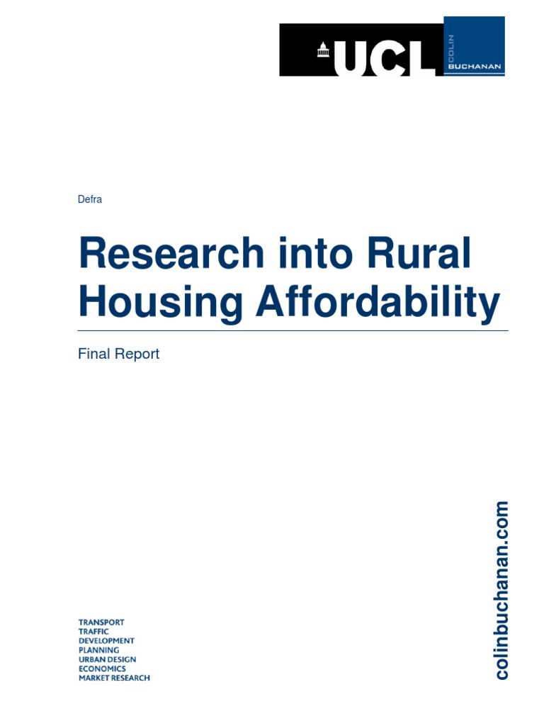 Rural Housing Affordability PDF Affordable Housing Real Estate
