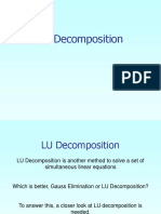 12 LU Decomposition Lecture
