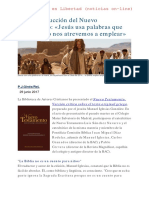 Nueva traducción del Nuevo Testamento explora las palabras originales de Jesús