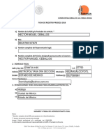 Ficha de Registro Prodeza 2018