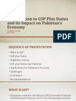Introduction To GSP Plus Status and Its Impact On Pakistan's Economy