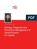 Etiology, Diagnosis and Preventive Management of Dental Erosion: An Update