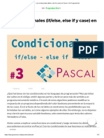 Los Condicionales (If - Else, Else If y Case) en Pascal - de Programación