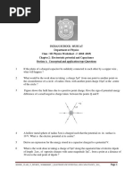 Class Xii Physics Worksheet 2 Electrostatic Potential and Capacitance 2018-19