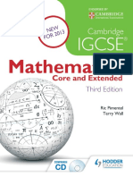 Cambridge IGCSE Mathematics - Core & Extended, 3rd Edition
