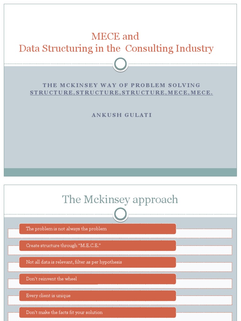 McKinsey's MECE Problem-Solving Guide | PDF