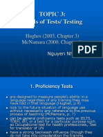 Testing TOPIC 3. Kinds of Tests