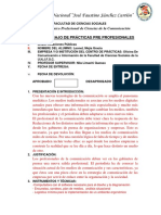 Plan de trabajo prácticas pre profesionales comunicación