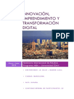 Innovación, Emprendimiento y Transformación Digital (España - La Salle)