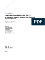 Proceedings Measuring Behaviour