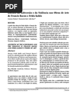 ESTÉTICA DA SUBVERSÃO E DA VIOLÊNCIA NAS OBRAS DE ARTE DE FRANCIS BACON E FRIDA KAHLO