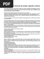 As 10 Melhores Técnicas de Estudo Segundo a Ciência