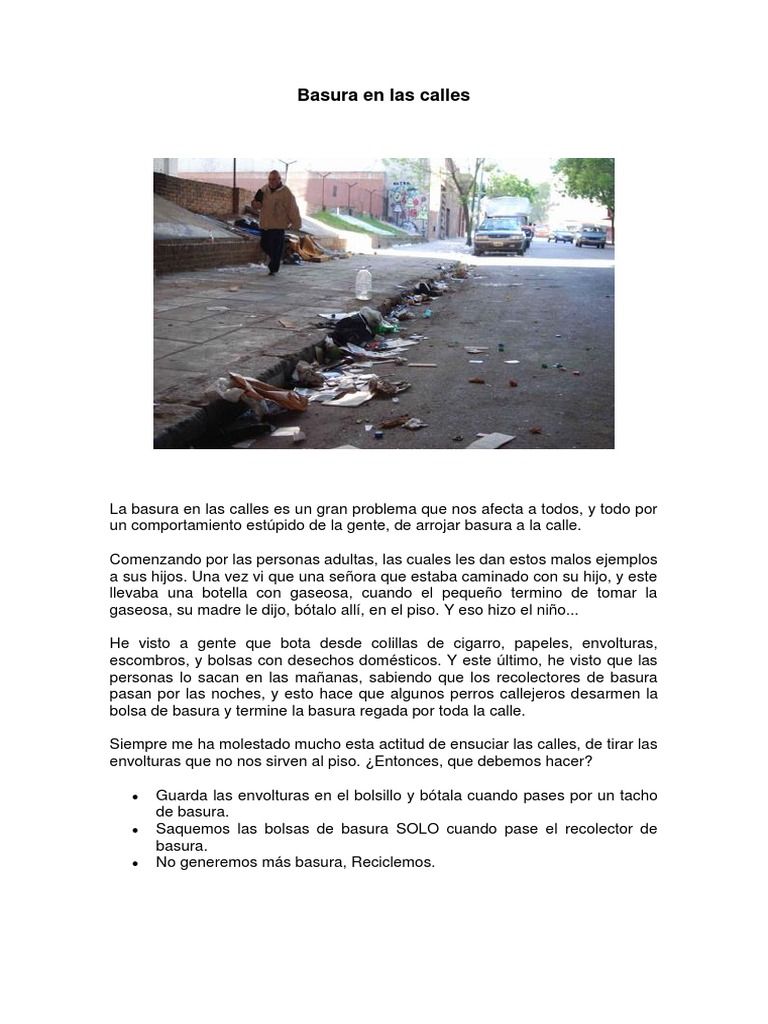 Basura en Las Calles | PDF