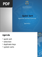 Quick Sort: Algorithms and Data Structures