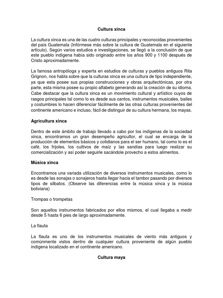 Cultura Xinc1 Civilizacion Maya Mesoamerica