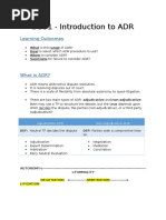 Alternative Dispute Resolution Sample