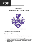 English 13plus Entrance Exam