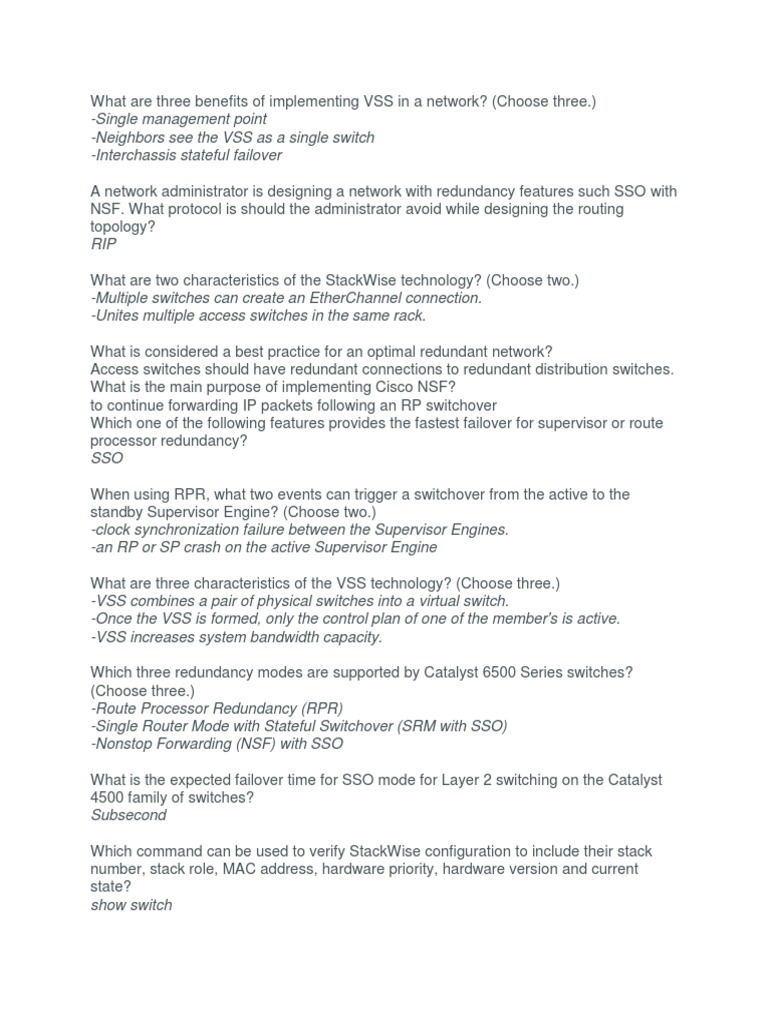 Ccna Ch7 Study Guide Pdf Computer Network Network Switch