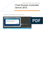 Windows Server 2012 First Domain Controller