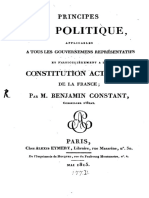 Constant, Principes de Politique (1814)