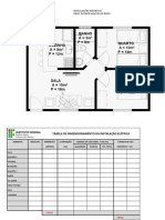 Tabela de Dimensionamento Da Instalação Elétrica