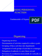 Organising Personnel Function: Fundamentals of Organizing