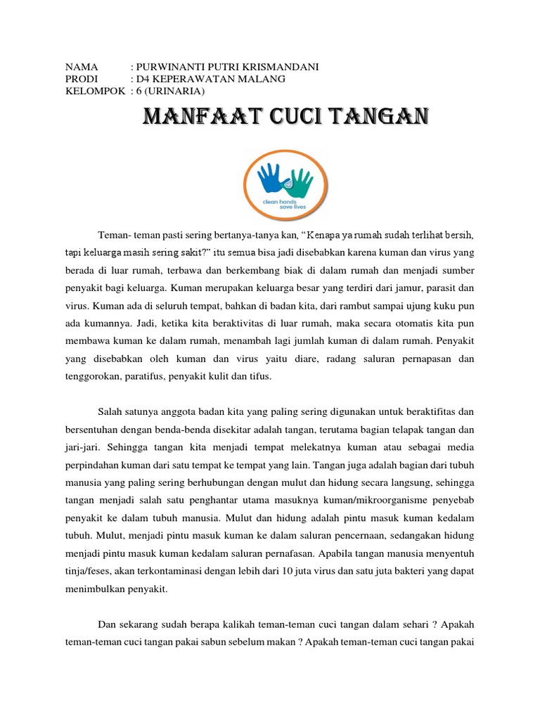 Artikel Cuci Tangan Untuk Ospek Pdf
