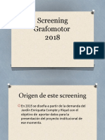 Screening Grafomotor 2018: Evaluación del desempeño grafomotor en niños