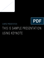 This Is Sample Presentation Using Keynote