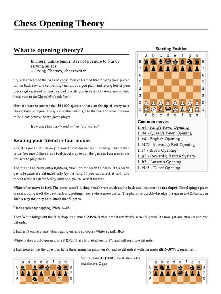 Chess Opening Theory