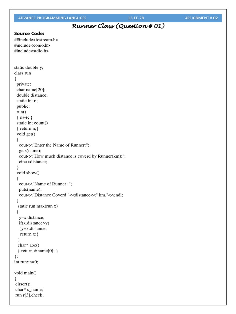 Advanced Programming Assignments | PDF | Software Development ...