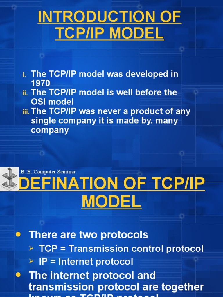 Overview of TCP/IP Model and Protocols | PDF