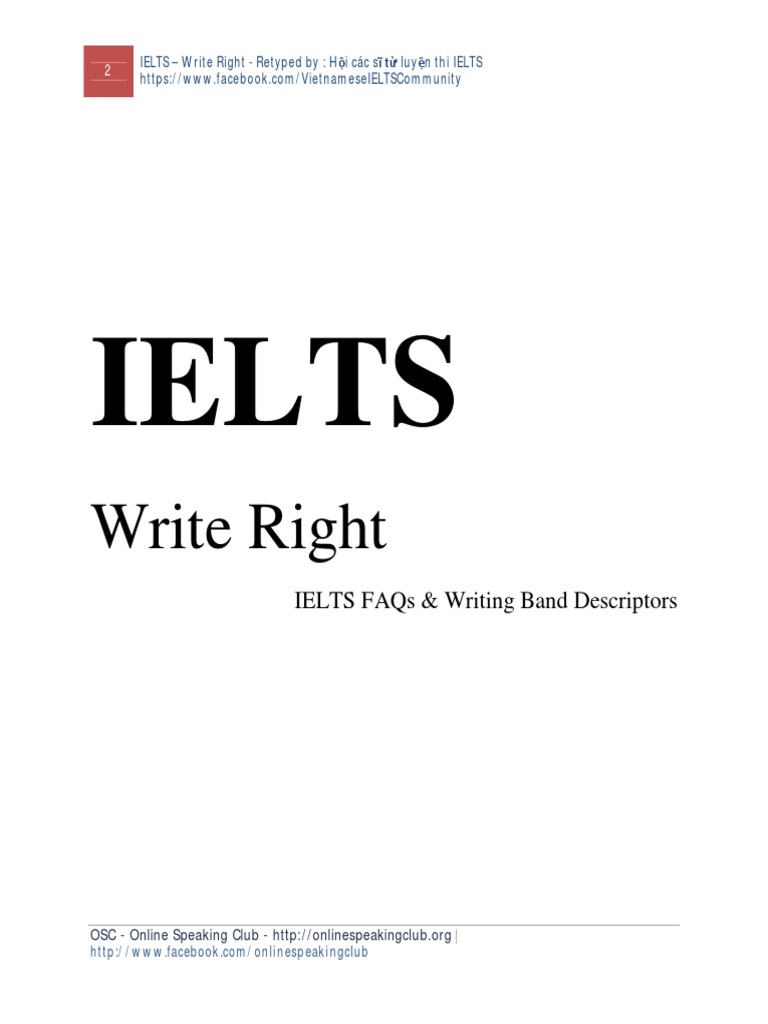 Ielts: Write Right | PDF | International English Language Testing ...
