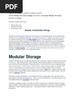 Monolithic Vs Modular Storage