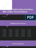 Adding Subtracting Fractions With Unlike Denominators