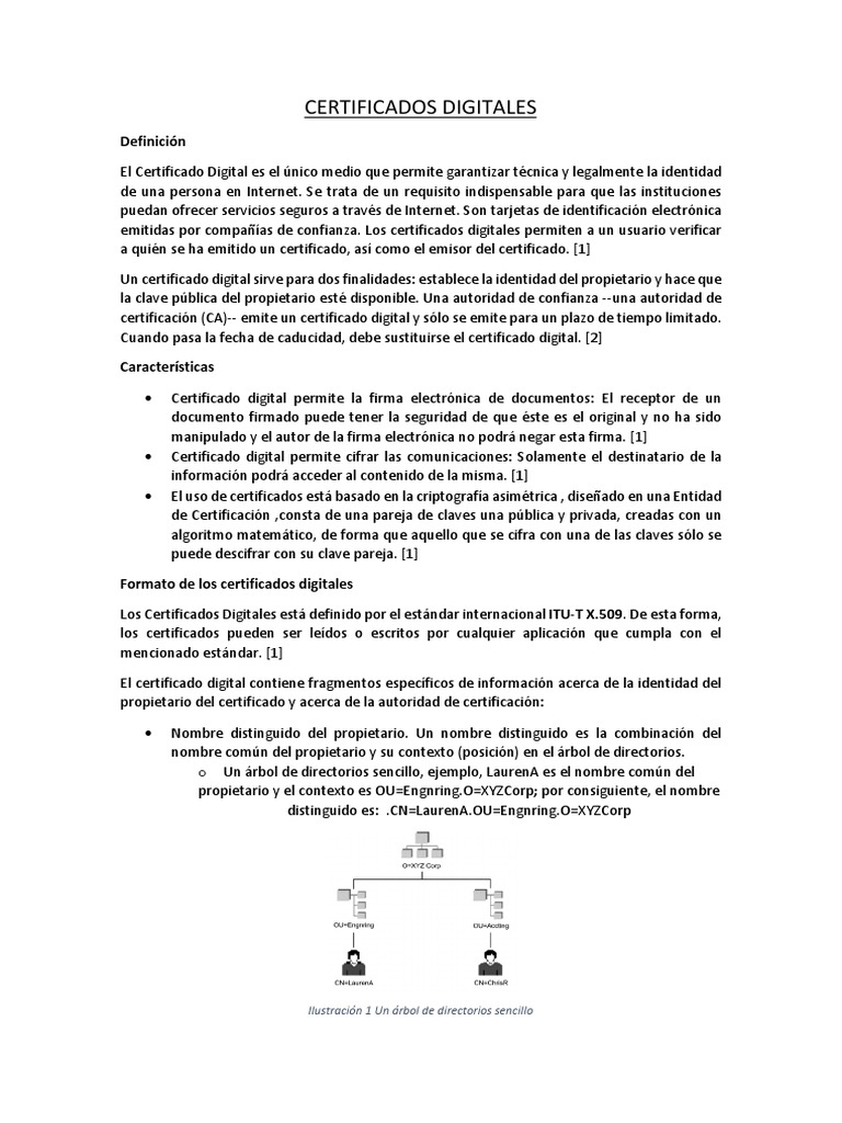 Certificados Digitales | PDF | Certificado de clave pública | Clave ...