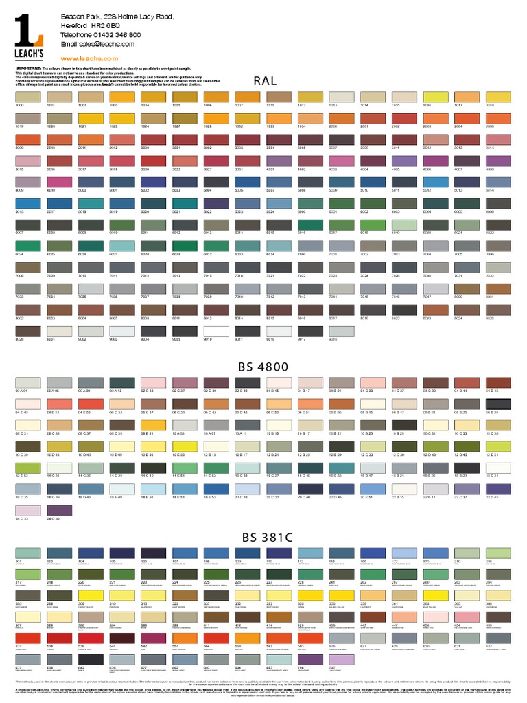 Leach Color Reference Guide | PDF | Camouflage | Blue