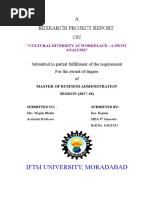 Iftm University, Moradabad: A Research Project Report ON