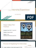internship presentation - napa valley film festival