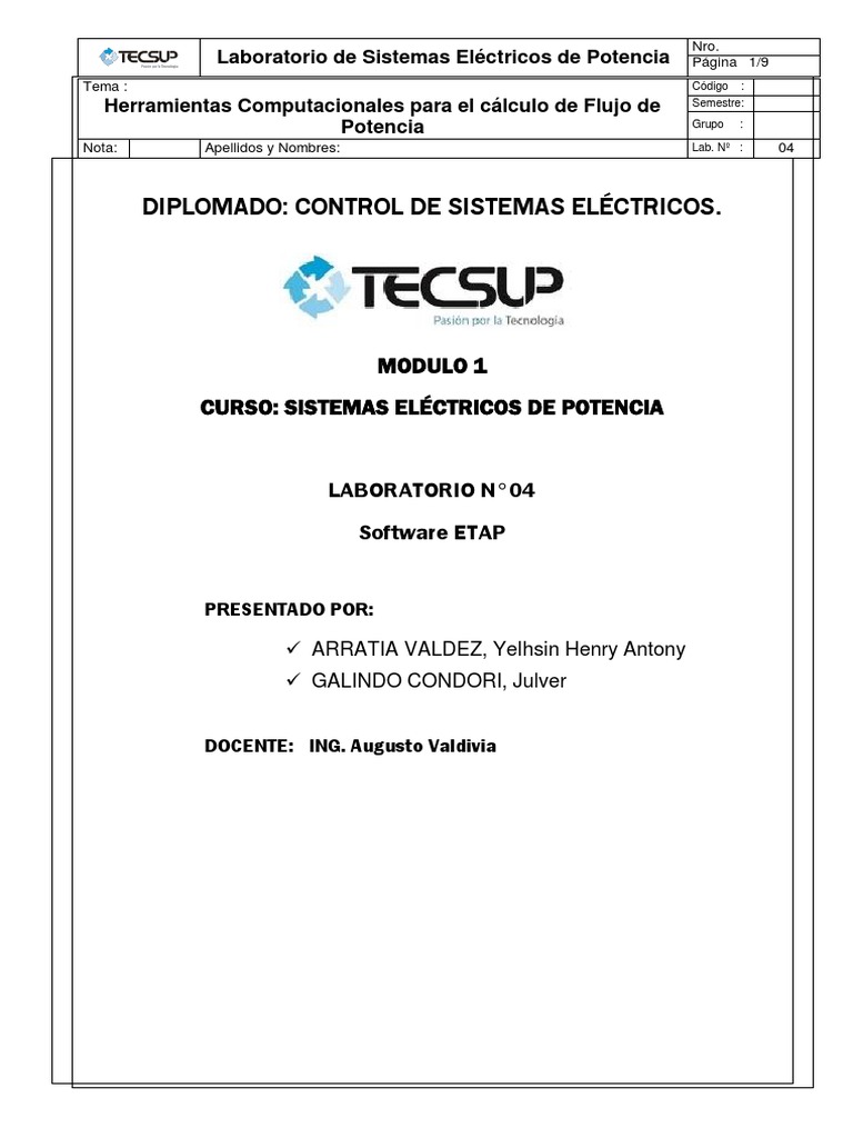 Introducción al software de simulación ETAP y su aplicación en el ...