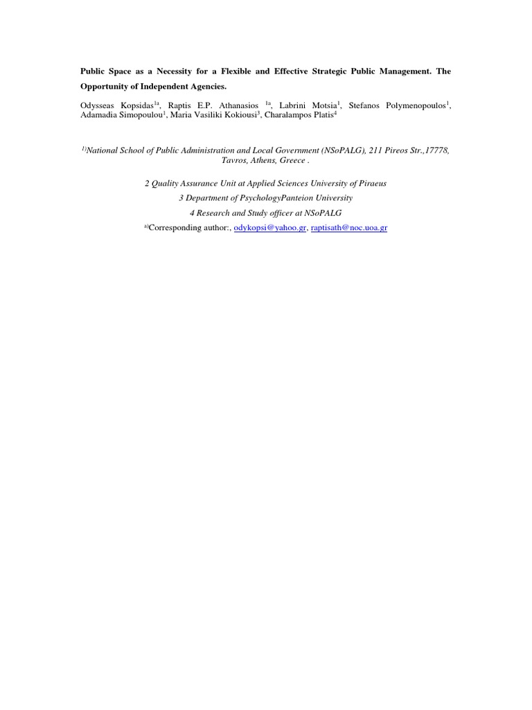 Strategic Public Management Insights | PDF