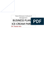 Business Plan of Ice-Cream Parlor: Tolani Motwane Institute of Management