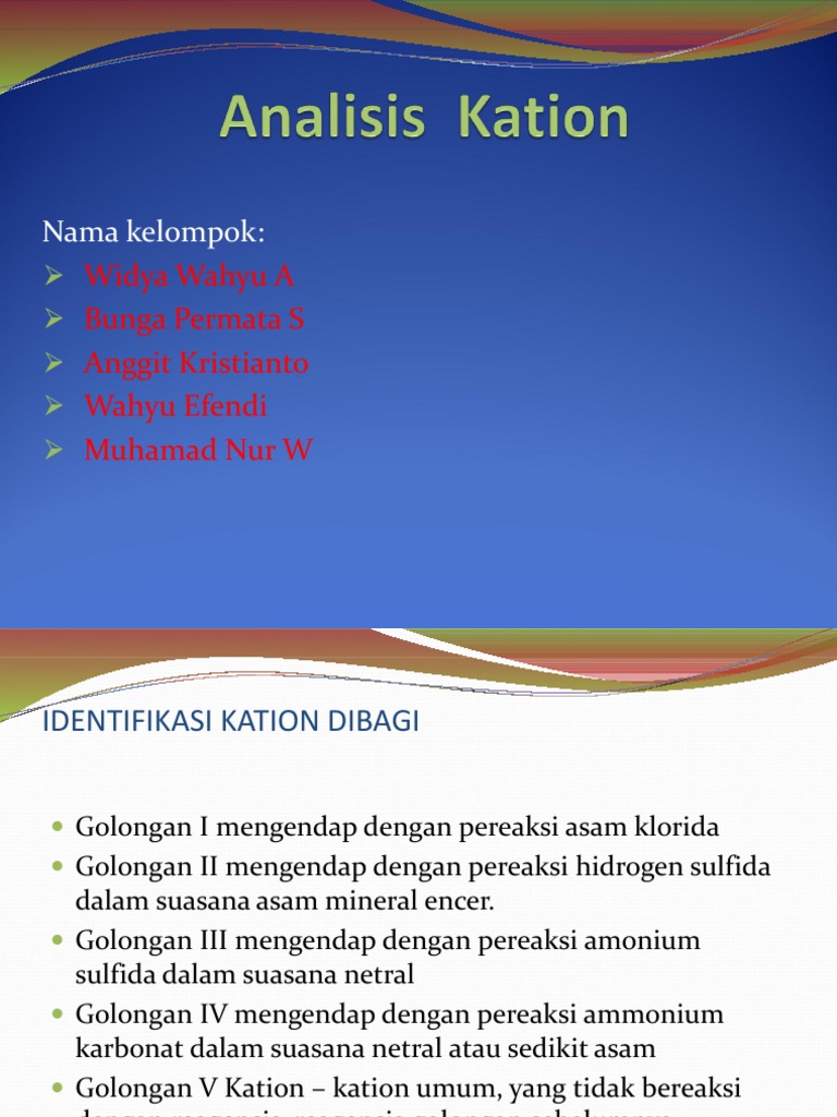 Identifikasi Kation dalam Larutan | PDF