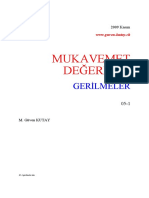 Mukavemet Değerleri̇ Geri̇lmeler