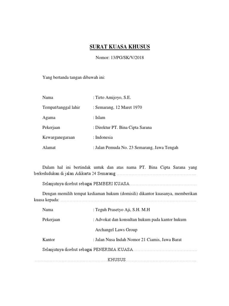 Contoh Surat Kuasa Gugatan Jawaban Gugatan Replik Dan Duplik