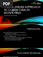 A Data-Driven Approach To Cubesat Health Monitoring: Presented By: Serbinder Singh